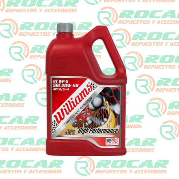 ACEITE williams 20w50 gt wp-5 high performance sl/ch 1galon