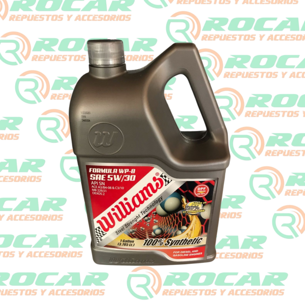 ACEITE williams 5w30 full synthetic sn/cf DPF formula wp-8 1 galon %100 SINTETICO
