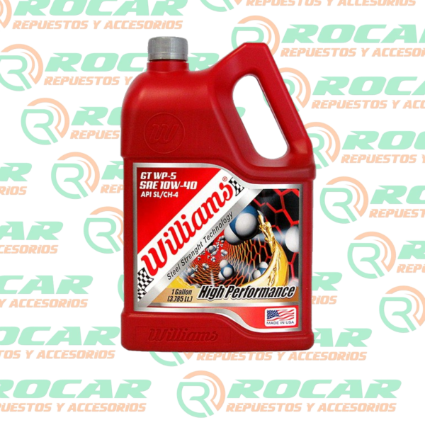 ACEITE williams 10w40 gt wp-5 high performance sl/ch-4 1galon