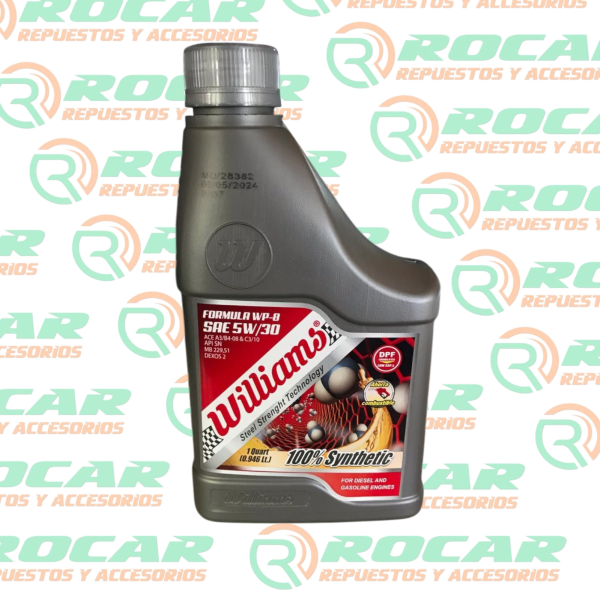 ACEITE williams 5w30 full synthetic sn/cf DPF formula wp-8 1/4 galon