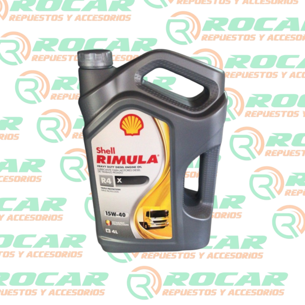 ACEITE SHELL 15W40 R4X HEAVY DUTY 4LTRS