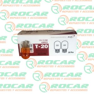 Ampolletas 12v T20 Cola/Pescado, grande Ambar BIOLIGHT